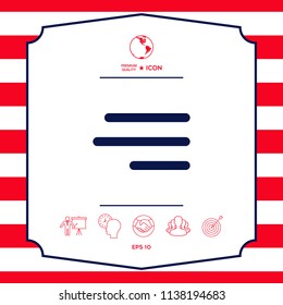 Modern hamburger menu icon for mobile apps and websites