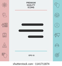 Modern hamburger menu icon for mobile apps and websites