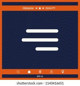 Modern hamburger menu icon for mobile apps and websites