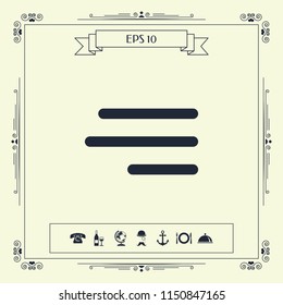 Modern hamburger menu icon for mobile apps and websites
