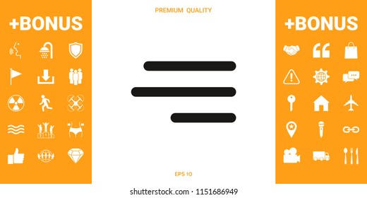 Modern hamburger menu icon for mobile apps and websites