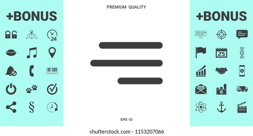 Modern hamburger menu icon for mobile apps and websites