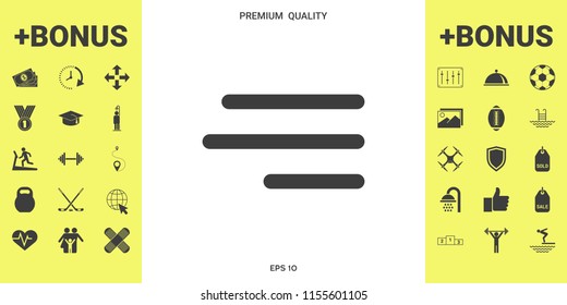 Modern hamburger menu icon for mobile apps and websites