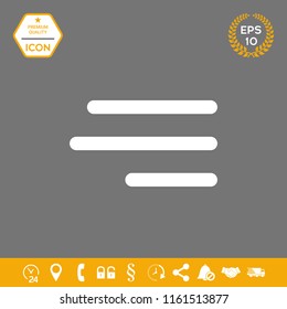 Modern hamburger menu icon for mobile apps and websites