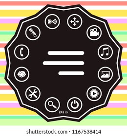 Modern hamburger menu icon for mobile apps and websites