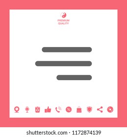 Modern hamburger menu icon for mobile apps and websites