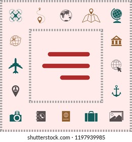 Modern hamburger menu icon for mobile apps and websites