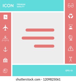 Modern hamburger menu icon for mobile apps and websites