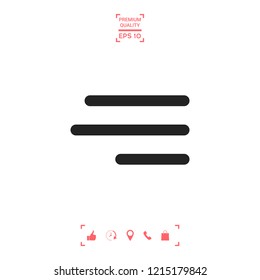 Modern hamburger menu icon for mobile apps and websites