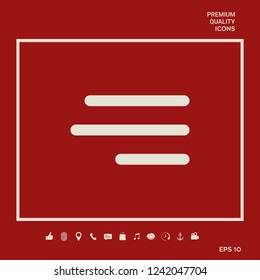 Modern hamburger menu icon for mobile apps and websites. Graphic elements for your design