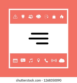 Modern hamburger menu icon for mobile apps and websites. Graphic elements for your design