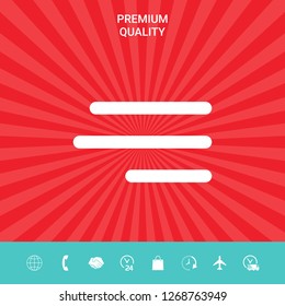 Modern hamburger menu icon for mobile apps and websites. Graphic elements for your design