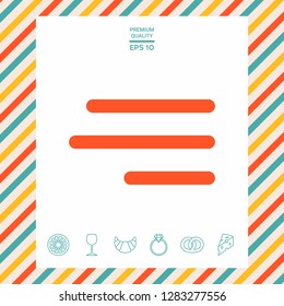 Modern hamburger menu icon for mobile apps and websites. Graphic elements for your design