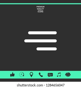Modern hamburger menu icon for mobile apps and websites. Graphic elements for your design