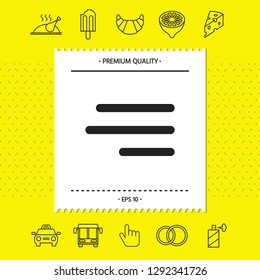Modern hamburger menu icon for mobile apps and websites. Graphic elements for your design