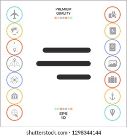 Modern hamburger menu icon for mobile apps and websites. Graphic elements for your design