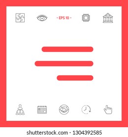 Modern hamburger menu icon for mobile apps and websites. Graphic elements for your design