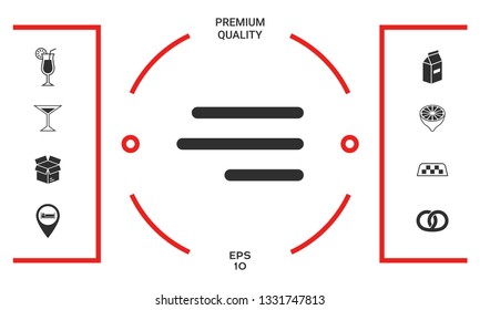 Modern hamburger menu icon for mobile apps and websites. Graphic elements for your design