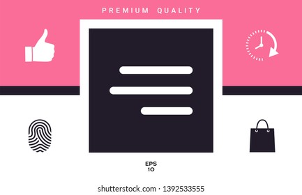 Modern hamburger menu icon for mobile apps and websites. Graphic elements for your design