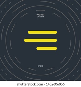 Modern hamburger menu icon for mobile apps and websites. Graphic elements for your design