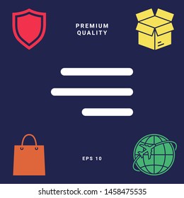 Modern hamburger menu icon for mobile apps and websites. Graphic elements for your design