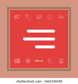 Modern hamburger menu icon for mobile apps and websites. Graphic elements for your design
