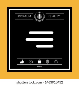 Modern hamburger menu icon for mobile apps and websites. Graphic elements for your design