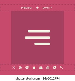 Modern hamburger menu icon for mobile apps and websites. Graphic elements for your design