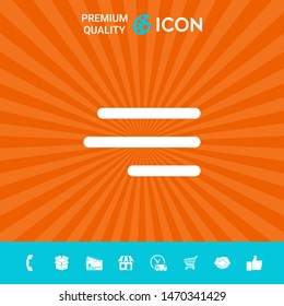 Modern hamburger menu icon for mobile apps and websites. Graphic elements for your design