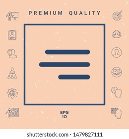Modern hamburger menu icon for mobile apps and websites. Graphic elements for your design