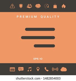 Modern hamburger menu icon for mobile apps and websites. Graphic elements for your design