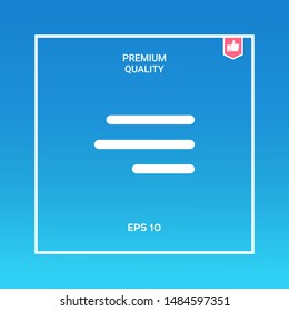 Modern hamburger menu icon for mobile apps and websites. Graphic elements for your design