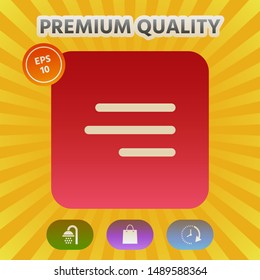 Modern hamburger menu icon for mobile apps and websites. Graphic elements for your design