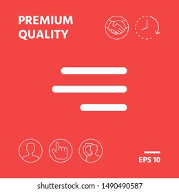 Modern hamburger menu icon for mobile apps and websites. Graphic elements for your design