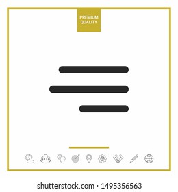 Modern hamburger menu icon for mobile apps and websites. Graphic elements for your design