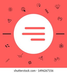 Modern hamburger menu icon for mobile apps and websites. Graphic elements for your design
