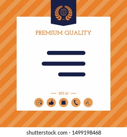 Modern hamburger menu icon for mobile apps and websites. Graphic elements for your design