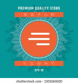 Modern hamburger menu icon for mobile apps and websites. Graphic elements for your design