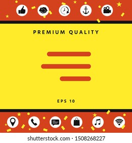 Modern hamburger menu icon for mobile apps and websites. Graphic elements for your design