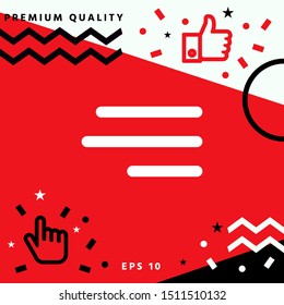 Modern hamburger menu icon for mobile apps and websites. Graphic elements for your design