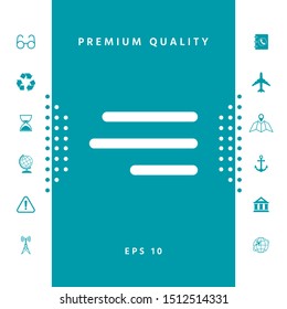 Modern hamburger menu icon for mobile apps and websites. Graphic elements for your design