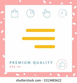 Modern hamburger menu icon for mobile apps and websites. Graphic elements for your design