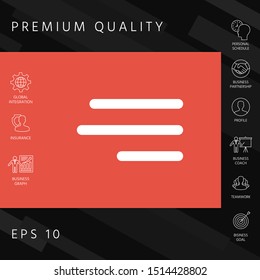 Modern hamburger menu icon for mobile apps and websites. Graphic elements for your design