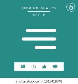 Modern hamburger menu icon for mobile apps and websites. Graphic elements for your design