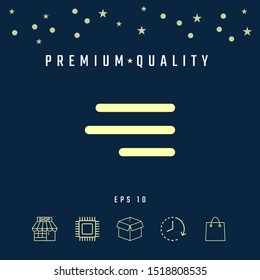 Modern hamburger menu icon for mobile apps and websites. Graphic elements for your design