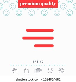 Modern hamburger menu icon for mobile apps and websites. Graphic elements for your design