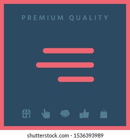 Modern hamburger menu icon for mobile apps and websites. Graphic elements for your design