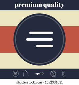 Modern hamburger menu icon for mobile apps and websites. Graphic elements for your design