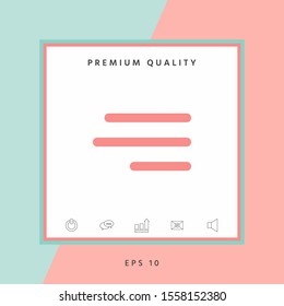 Modern hamburger menu icon for mobile apps and websites. Graphic elements for your design