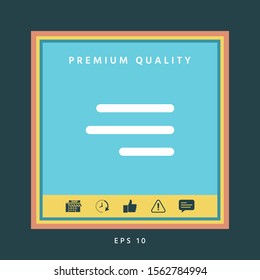Modern hamburger menu icon for mobile apps and websites. Graphic elements for your design